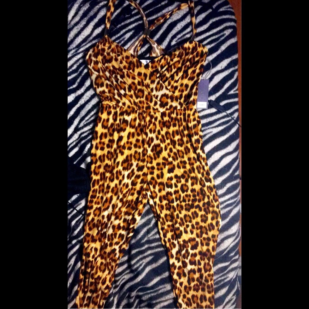 Cheetah print jumpsuit